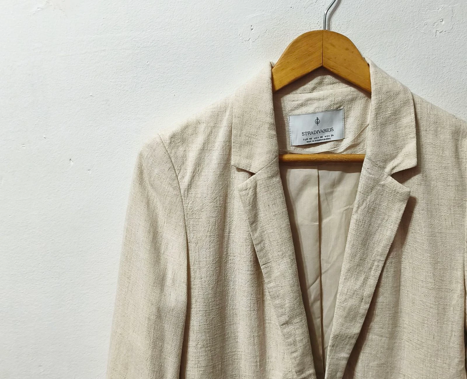 Blazer creme Stradivarius mulher Tamanho XS – photo 5